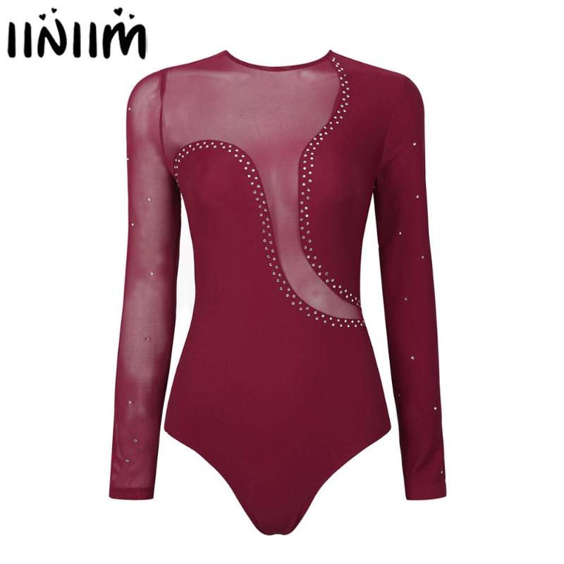iiniim Women Adults Long Sleeves Open Back with Shiny Rhinestones Ballroom Dance Leotard Gymnastics Bodysuit Ballet Dancewear, Black
iiniim Women Adults Long Sleeves Open Back with Shiny Rhinestones Ballroom Dance Leotard Gymnastics Bodysuit Ballet Dancewear, Black