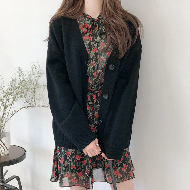 2020 Women Cardigan, Sweater, V-Neck, Plain, Loose, Knitwear, Single Breasted, Casual, Knitted Cardigan, Outerwear, Winter Jacke, Black
2020 Women Cardigan, Sweater, V-Neck, Plain, Loose, Knitwear, Single Breasted, Casual, Knitted Cardigan, Outerwear, Winter Jacke, Black