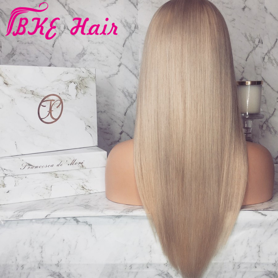 Perruques Blonde synthetic Lace Front Wig Pre Plucked with Baby Hair 13*4 Brazilian Straight lace frontal Wigs for white /black women