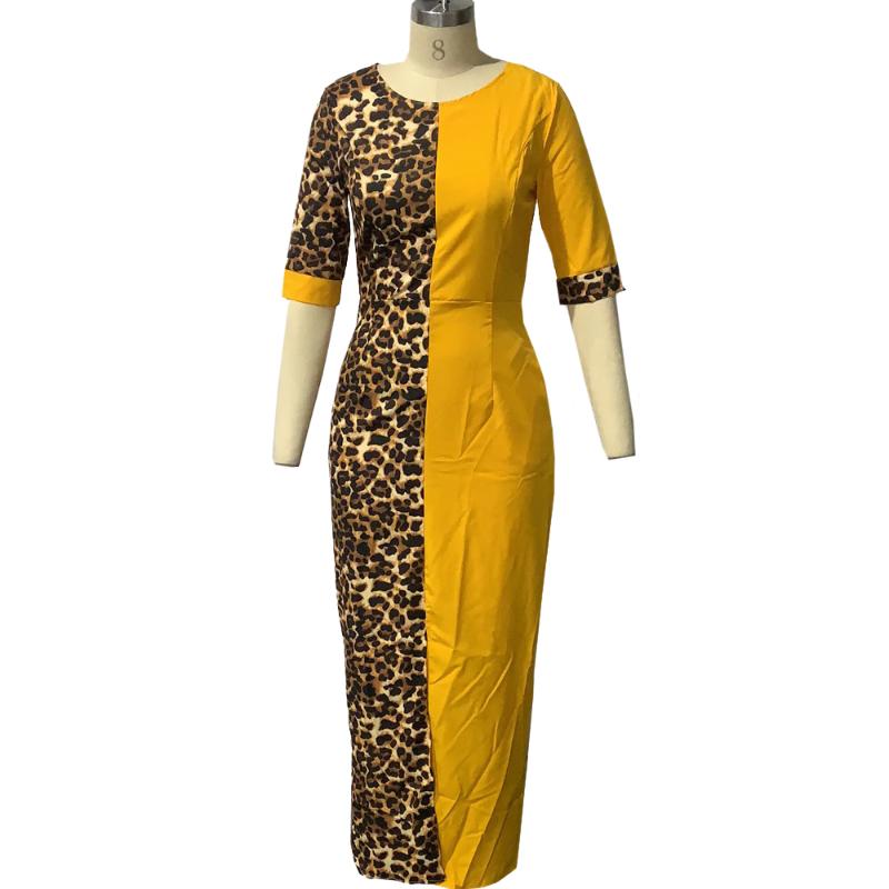 Summer Dress Women 2020 Elegant Sexy Frant Split Leopard Patchwork Long Party Dress Casual Plus Size Slim Bodycon Maxi Dresses, Yellow
Summer Dress Women 2020 Elegant Sexy Frant Split Leopard Patchwork Long Party Dress Casual Plus Size Slim Bodycon Maxi Dresses, Yellow