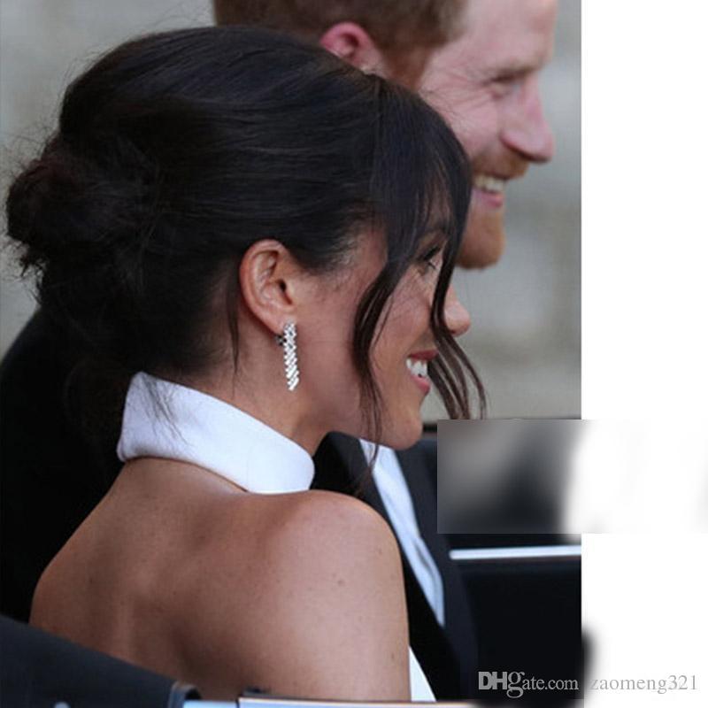 2020 White Mermaid Wedding Dresses Prince Harry Meghan Markle Wedding party Gowns Halter Soft Satin Wedding Recept Dress