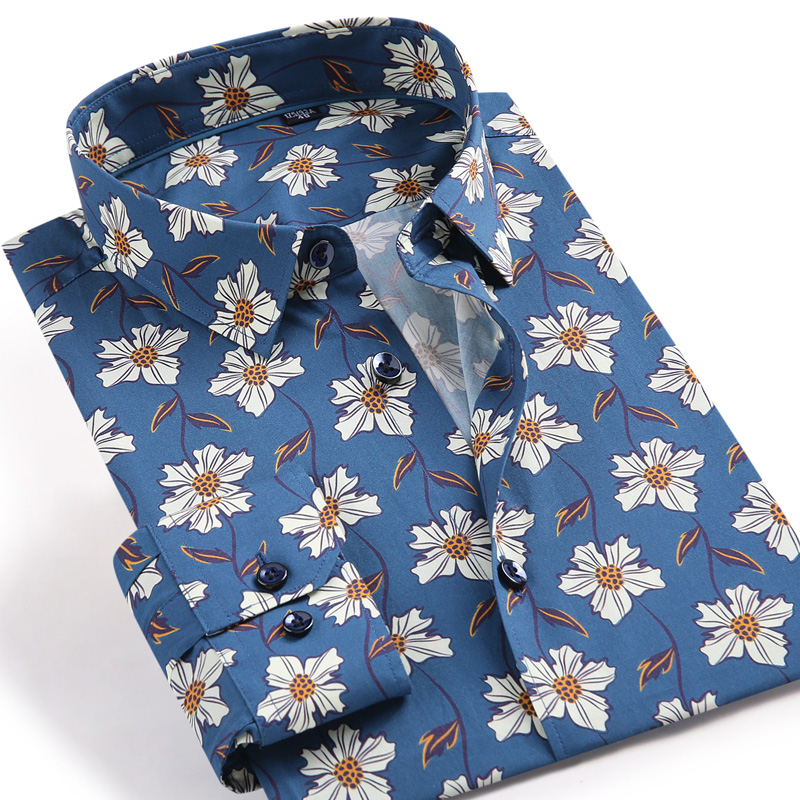 Men's Summer Casual Beach Floral Print Hawaiian 100% Cotton Shirts Standard-fit Stylish Flowers Long Sleeve Thin Button-up Shirt, Czyj8229-8c
Men's Summer Casual Beach Floral Print Hawaiian 100% Cotton Shirts Standard-fit Stylish Flowers Long Sleeve Thin Button-up Shirt, Czyj8229-8c