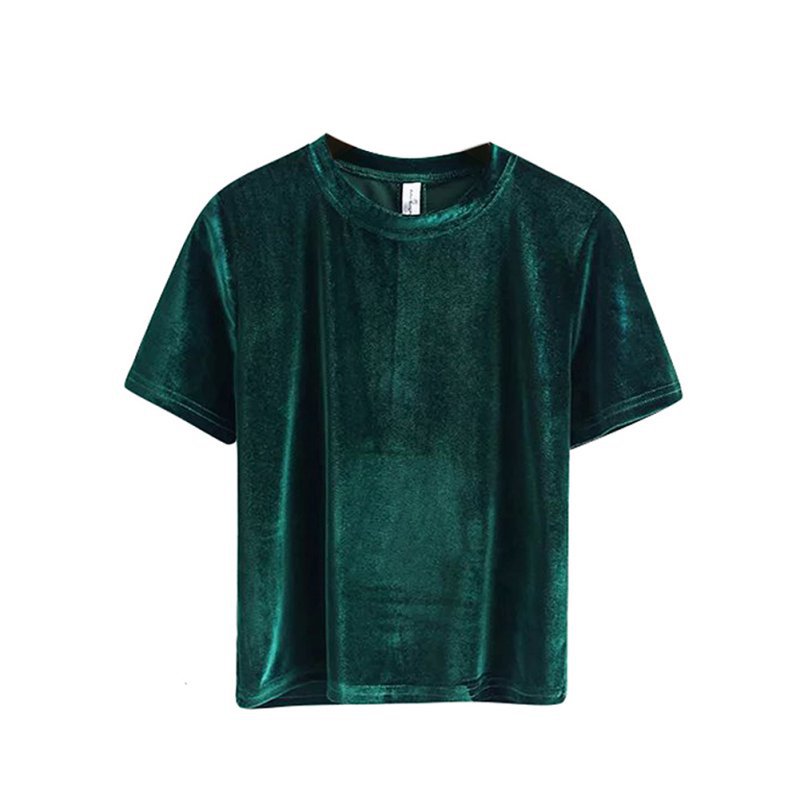 Vintage Crew Neck Velvet T-shirt 2017 Women TShirt Short Sleeve Female Summer Clothing, Red wine
Vintage Crew Neck Velvet T-shirt 2017 Women TShirt Short Sleeve Female Summer Clothing, Red wine