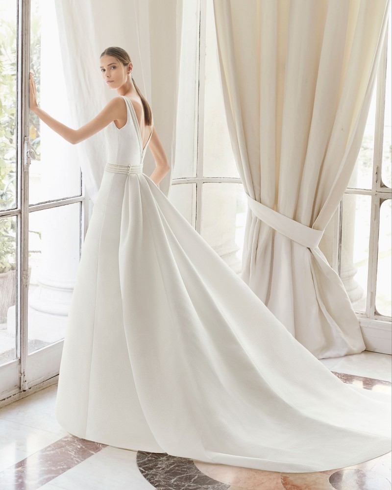 mermaid satin wedding dresses with detachable train deep v neck beads backless wedding gowns plus size sleeveless bridal dress