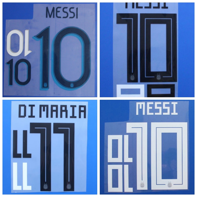 Souvenirs 2018 2019 2020 Argentina DYBALA KUN AGUERO DI MARIA MESSI MASCHERANO football font Name number Print patches badges,Soccer Badges от DHgate WW