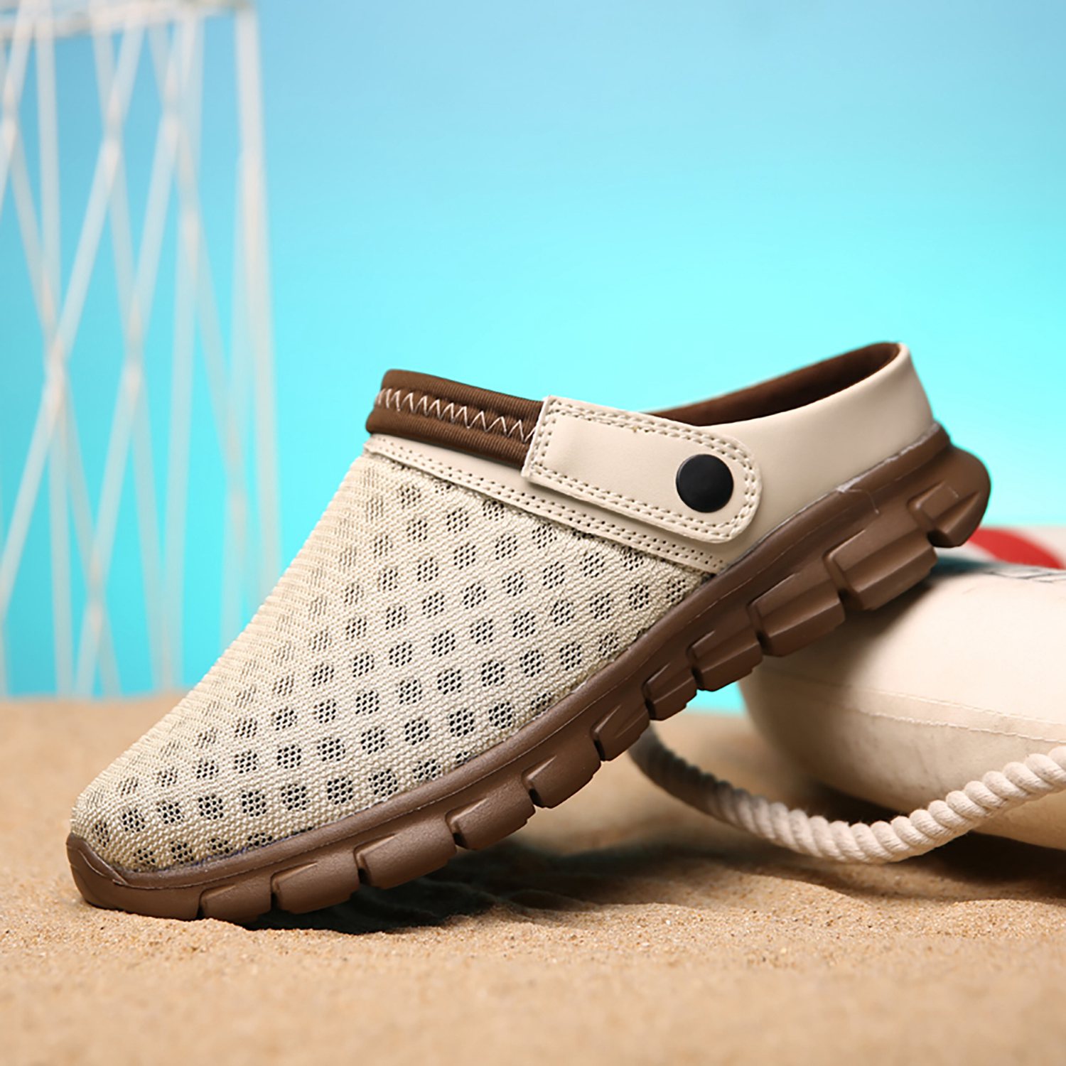 Summer Men Sandals Breathable Mesh Male Sandal Summer Beach Men Shoes Water Male Slippers Fashion Slides Casual Shoes, Blue
Summer Men Sandals Breathable Mesh Male Sandal Summer Beach Men Shoes Water Male Slippers Fashion Slides Casual Shoes, Blue