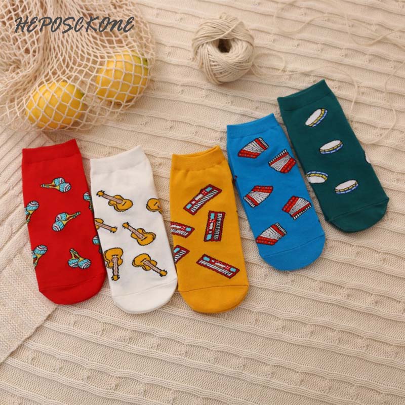 Korean Style Women 1 Pair Women Cotton Funny Socks Cotton Fashion Ankle Socks Spring Summer Guitar Pattern Calcetines Mujer
Korean Style Women 1 Pair Women Cotton Funny Socks Cotton Fashion Ankle Socks Spring Summer Guitar Pattern Calcetines Mujer