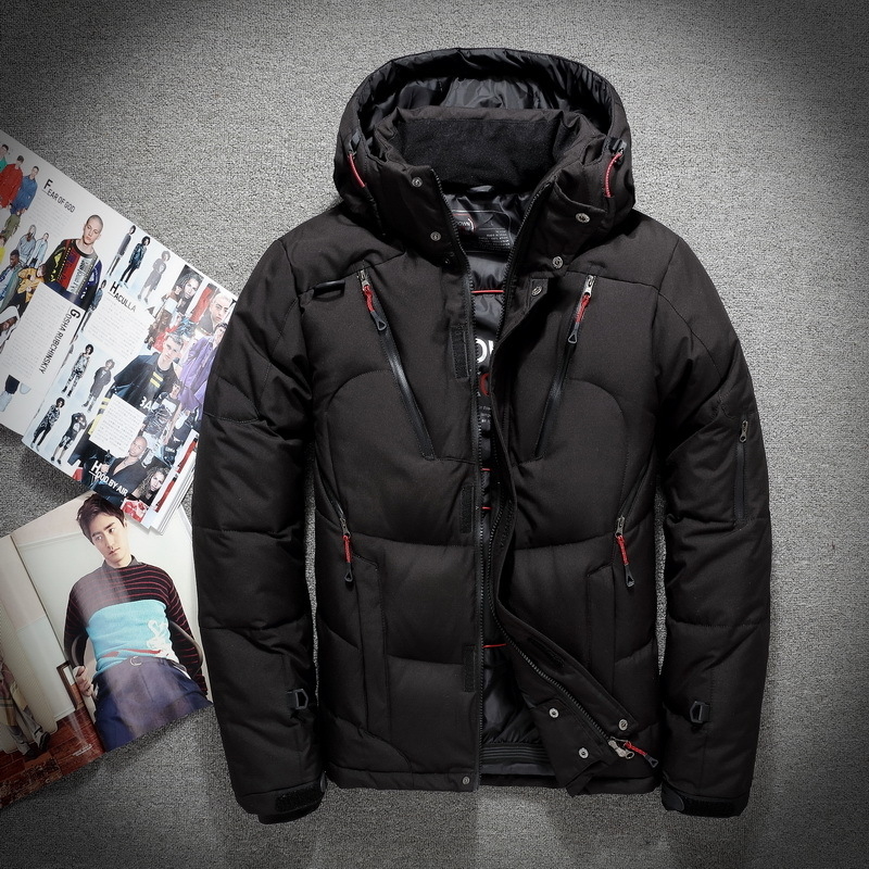 2019 Snow Overcoat Men Windbreaker Thick Warm 90% White Duck Down Jacket Stand Collar Hooded Winter Jacket Men Degree S191019