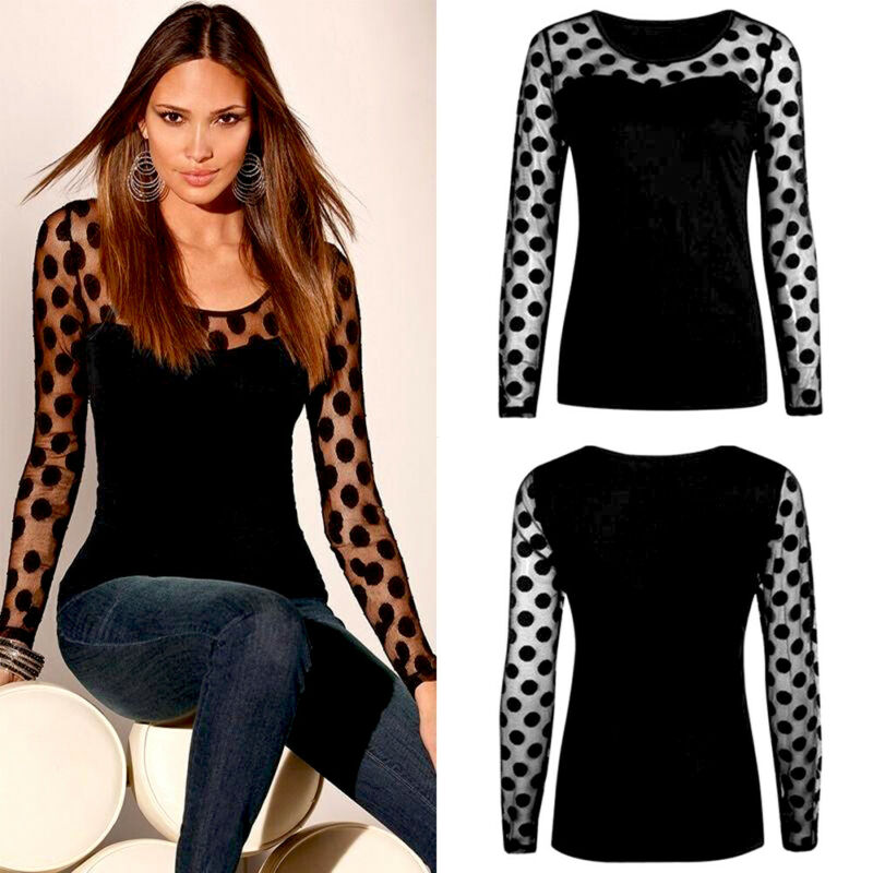 autumn winter 2016 NEW Sexy Women' Fashion Long Sleeve Tops Polka Dots Casual Loose Blouse Shirt, Black
autumn winter 2016 NEW Sexy Women' Fashion Long Sleeve Tops Polka Dots Casual Loose Blouse Shirt, Black