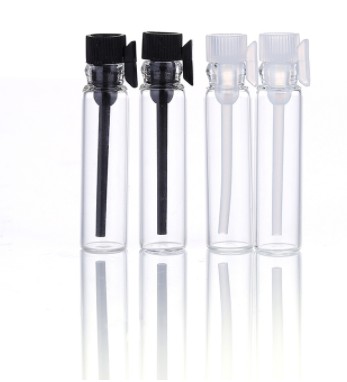 plastic rod glass small sample empty bottle essential oil test tube bottle perfume dropper mini empty bottles 150Pcs 1ml 2ml