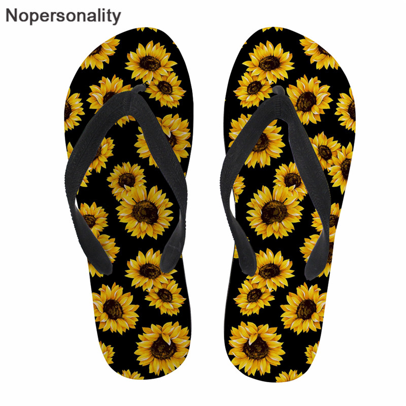 Nopersonality Summer Women Beach Flipflops Sunflower Prints Sandals for ladies Casual Slippers Female Rubber Slip-on Flip Flops, L5264ab
Nopersonality Summer Women Beach Flipflops Sunflower Prints Sandals for ladies Casual Slippers Female Rubber Slip-on Flip Flops, L5264ab