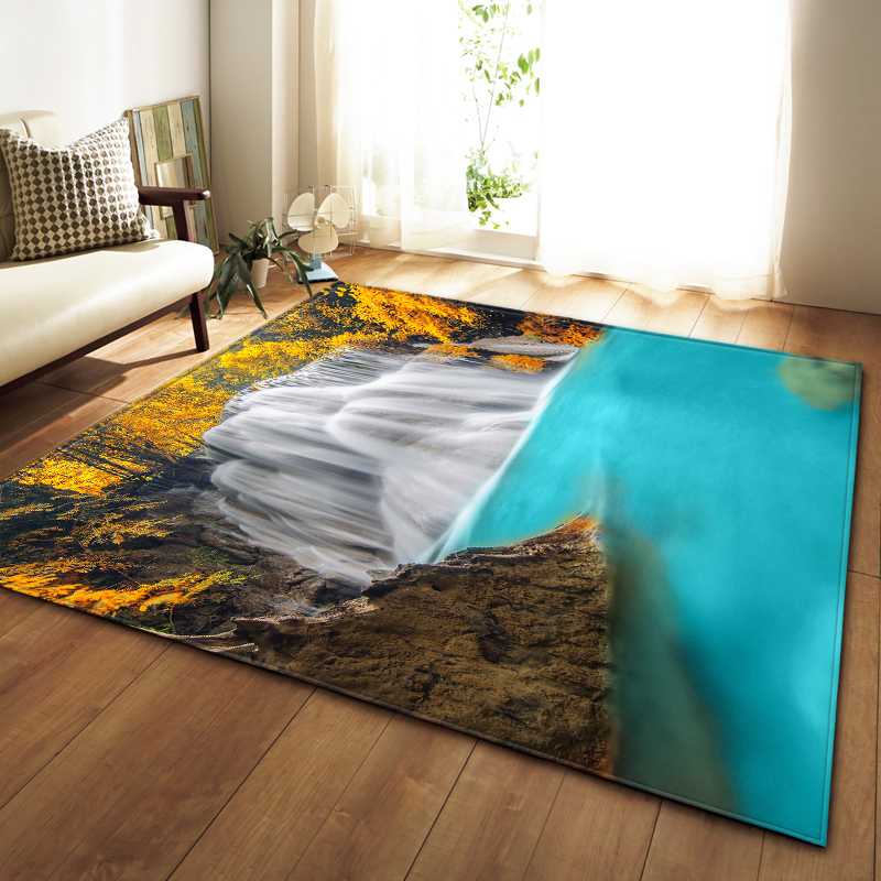 Nordic Carpets Soft Flannel 3D Printed Area Rugs Parlor Galaxy Space Mat Rugs Anti-slip Large Rug Carpet for Living Room Decor