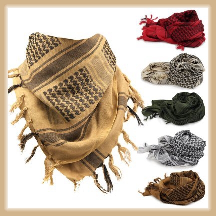 Sand Shemagh Headscarf Lightweight Keffiyeh Army MufflerTactical Desert Arab Head Wrap, Tan