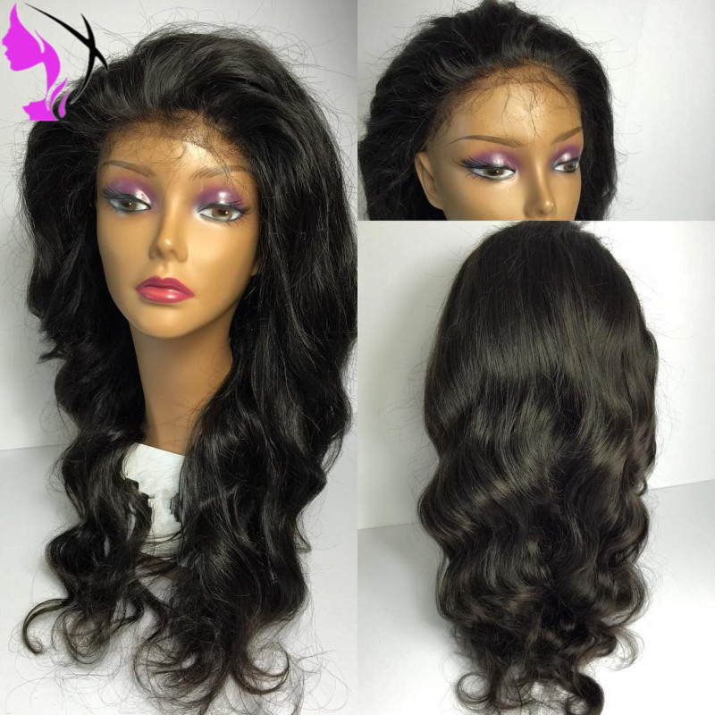 High Temperature Fiber Free Part 360 lace frontal wig Natural Long body Wave Synthetic Lace Front Wig For White Women