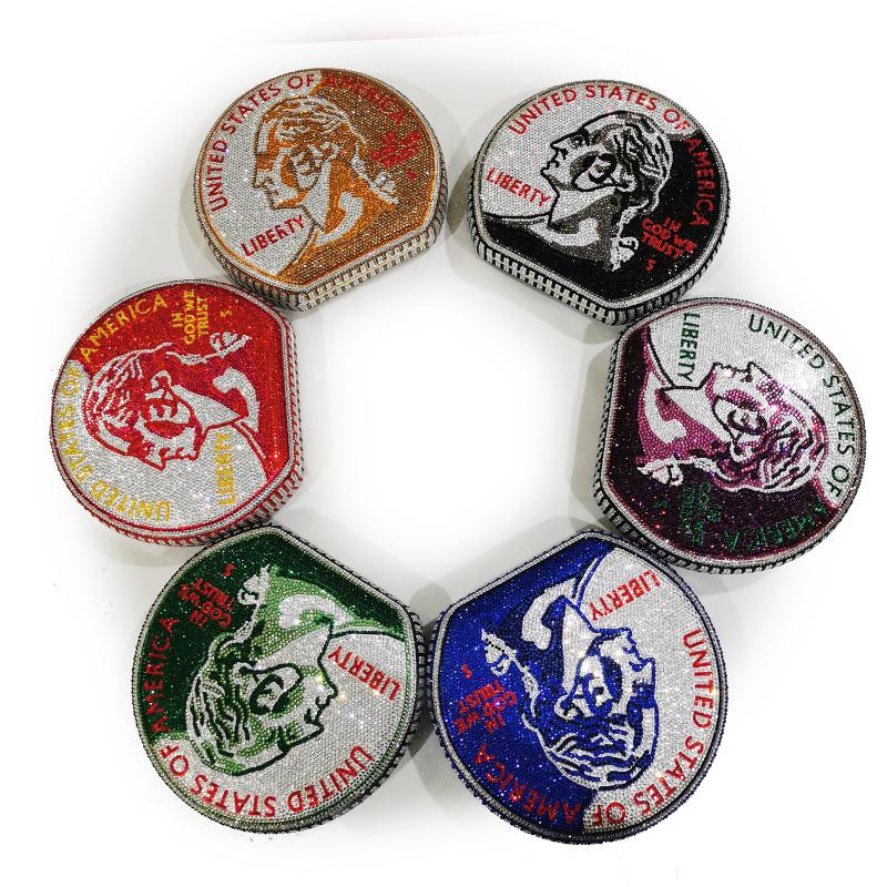 New Arrival XIYUAN US Dollar Money Crystal Clutch Fashion Circle Mini Women Evening Clutches Purses Elegant Ladies Prom Handbags
New Arrival XIYUAN US Dollar Money Crystal Clutch Fashion Circle Mini Women Evening Clutches Purses Elegant Ladies Prom Handbags