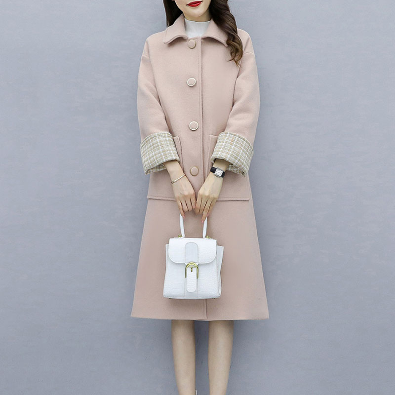 2020 women's spring autumn new style large size casual woolen coat long solid color luxury long-sleeved woolen coat female A570, Pink
2020 women's spring autumn new style large size casual woolen coat long solid color luxury long-sleeved woolen coat female A570, Pink