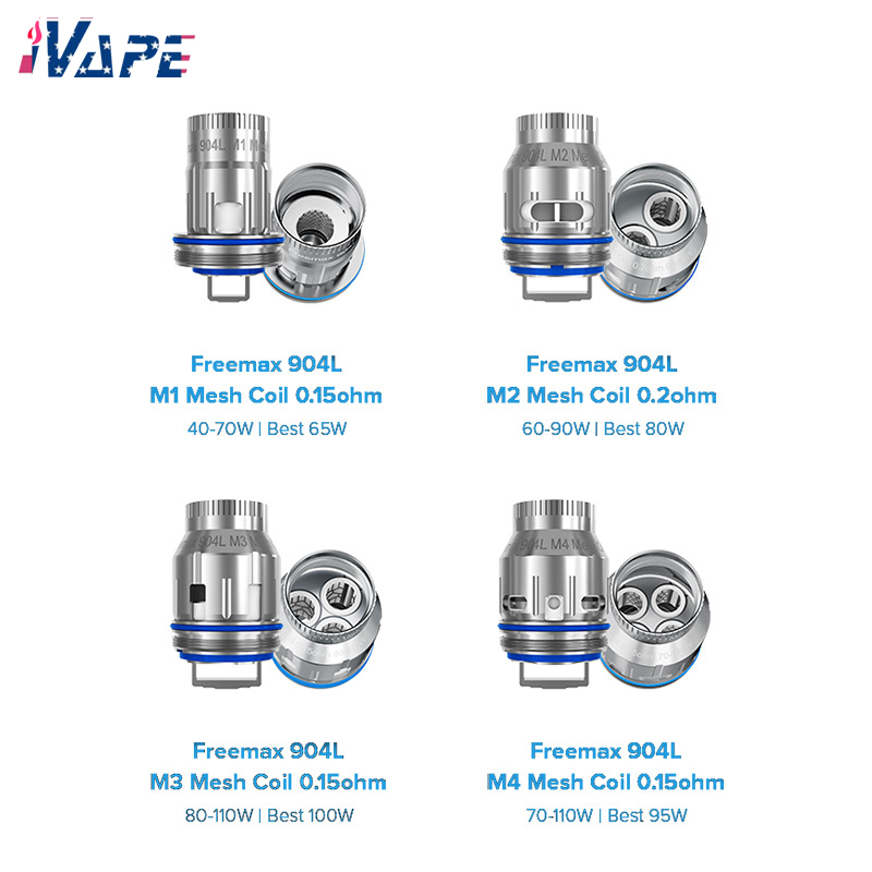 FreeMax 904L M Mesh Coils M1 M3 M4 0.15ohm M2 0.2ohm Replacement Mesh Coils for Mesh M Pro 2 Fireluke 3 Tank
FreeMax 904L M Mesh Coils M1 M3 M4 0.15ohm M2 0.2ohm Replacement Mesh Coils for Mesh M Pro 2 Fireluke 3 Tank