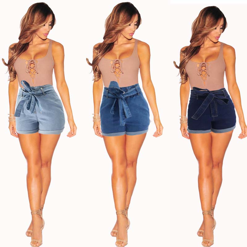 Women Short Jeans Cuffs Sashes Slim High Waist Denim Short Pants Washed Short Jeans with Belt Free Shipping, Y-dk010 light blue
Women Short Jeans Cuffs Sashes Slim High Waist Denim Short Pants Washed Short Jeans with Belt Free Shipping, Y-dk010 light blue