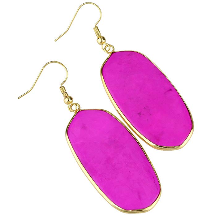 Women's Hanging Earrings Natural Stone Alloy Dress Prom Birthday Valentine's Day Earrings Jewelry