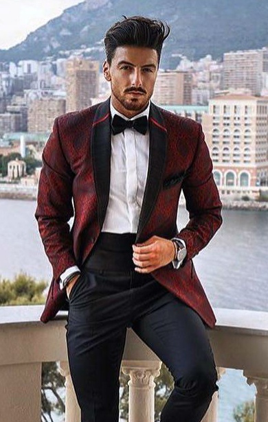 Custom Made Popular Mens Wedding Suits 2019 Slim Fit Groom Tuxedos Mens Handsome Two Pieces Party Suits Prom Tuxedos