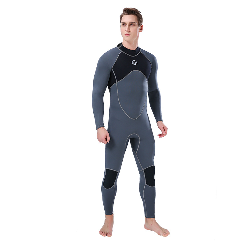 Men039s Thermal Wetsuits Full Suit 3mm Neoprene Adult039s Diving Swimming Snorkeling Surfing Scuba Flatlock Diving suit Warm