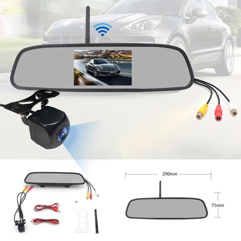 Rearview Mirror Dvr 4.3-inch Rear View Mirror + Reversing Camera Wireless Car Reversing Camera
Rearview Mirror Dvr 4.3-inch Rear View Mirror + Reversing Camera Wireless Car Reversing Camera