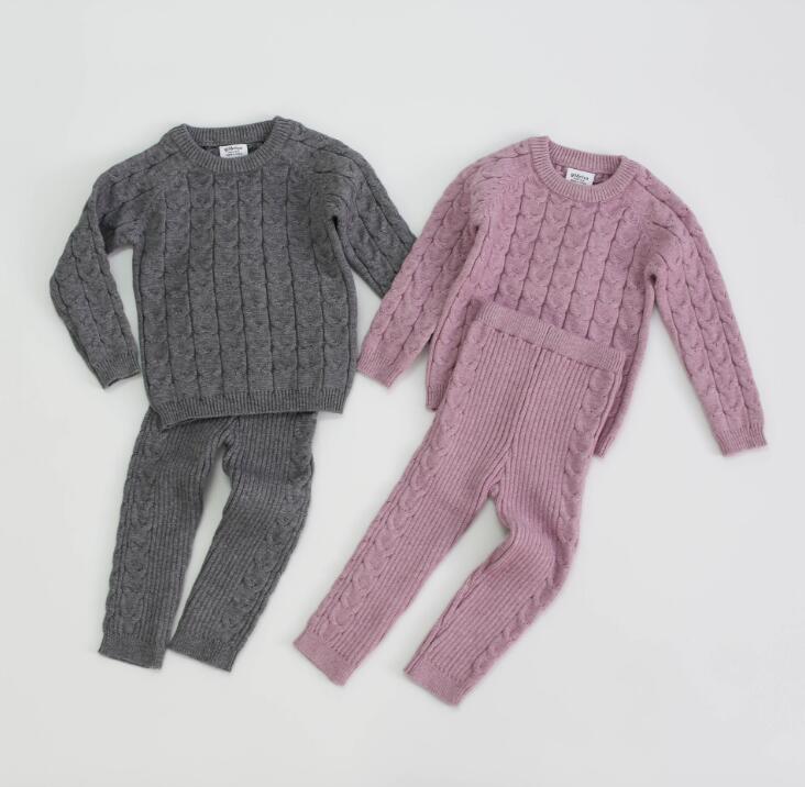 2020 new baby girls boys 2 pcs knitted set sweater+long pants fashion autumn winter cotton kids suit 0-5t HX880, Dark grey
2020 new baby girls boys 2 pcs knitted set sweater+long pants fashion autumn winter cotton kids suit 0-5t HX880, Dark grey