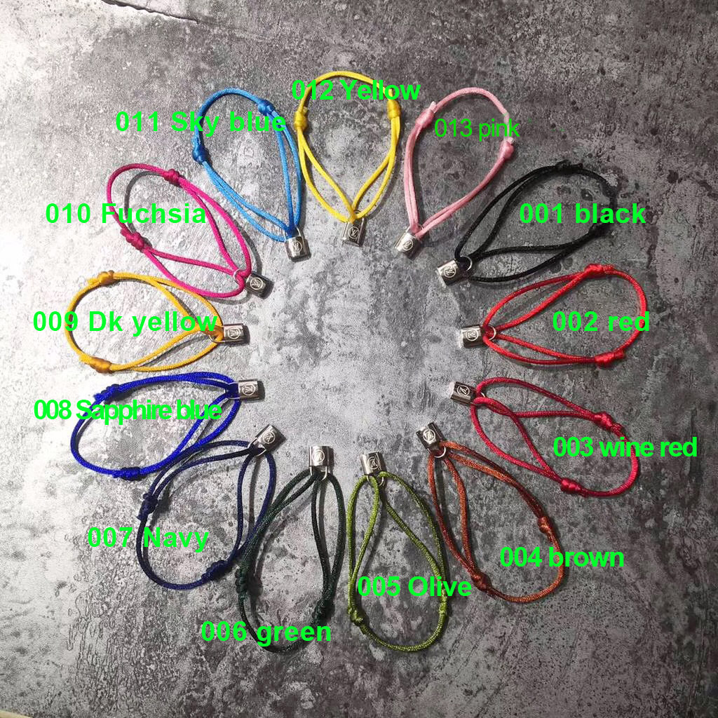 Women and man Handmade Rope with silver lock Bracelet Charm Titanium Stainless Steel many colors rope jewelry free shipping