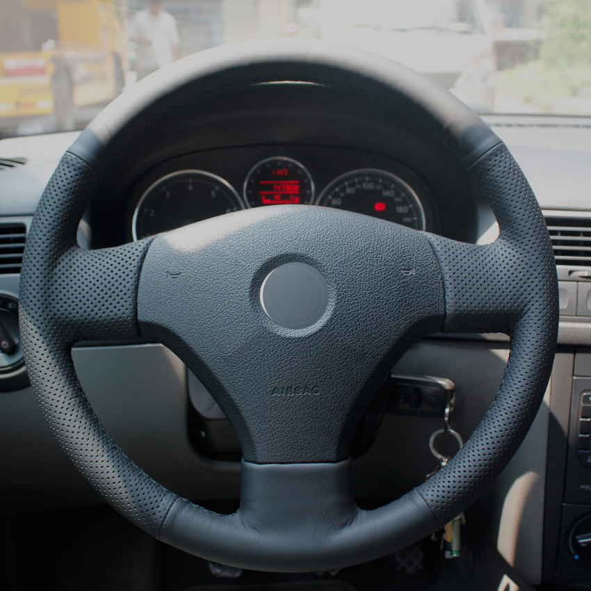 Black Natural Leather Car Steering Wheel Cover for Volkswagen VW Jetta 5 2006-2010 Old Jetta
Black Natural Leather Car Steering Wheel Cover for Volkswagen VW Jetta 5 2006-2010 Old Jetta