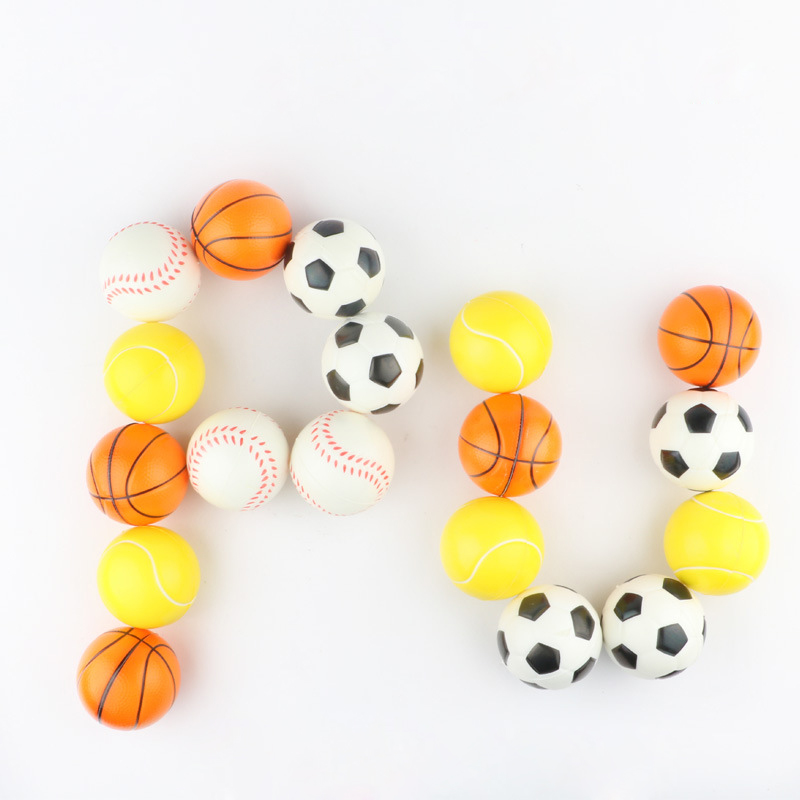 Football Basketball Tennis Baseball Kindergarten Baby Toy PU Foam Ball Anti Stress Sports Balls Stress Relief Decompression Squeeze Toys Anxiety Relie