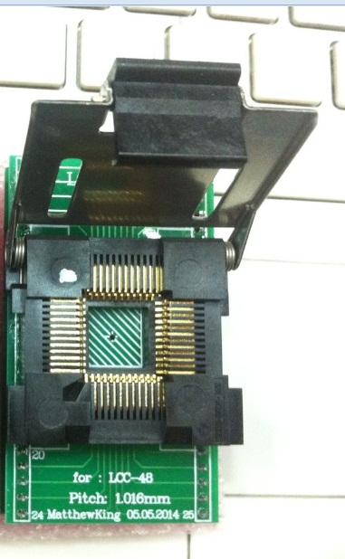 LCC48 TO DIP Programming Adapter YAMAICHI IC53-0484-100 IC Test Socket LCC48P 1.01mm Pitch Burn in Socket - view 3
