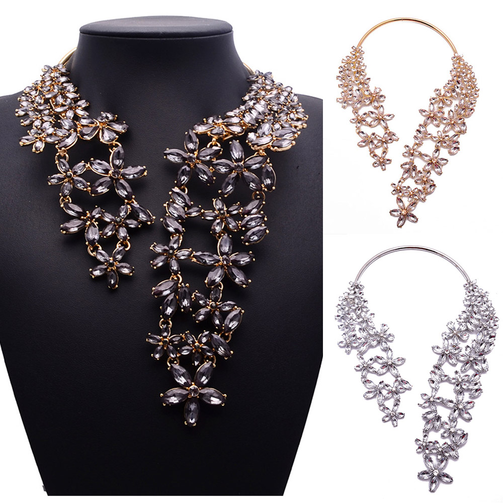 Big Necklace Women Fashion Novelty Jewelry Flower full rhinestone Maxi Statement Choker Collar clavicle chain Necklaces Accessories
Big Necklace Women Fashion Novelty Jewelry Flower full rhinestone Maxi Statement Choker Collar clavicle chain Necklaces Accessories