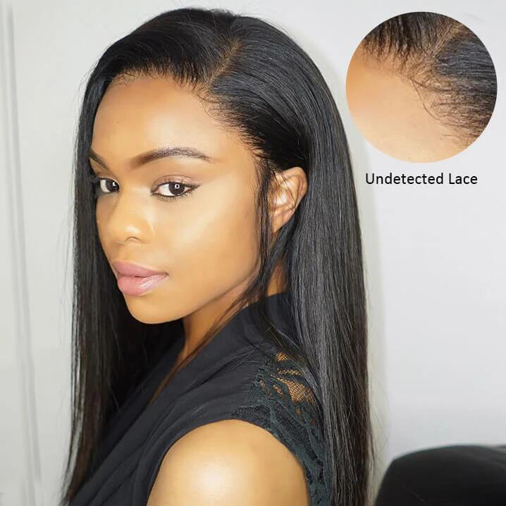 Undetecable transparent HD lace front wig swiss mink natural straight unprocessed 360 laces frontal wigs 130% density diva1