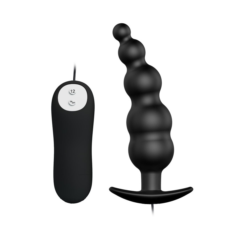 12 Vitesse Vibrant Plug Anal Perles Butt Stimulateur Anus Nouveau Design Sex Toy G spot P-spot Vibrateur Silicone Agrandisseur Anal Dilator