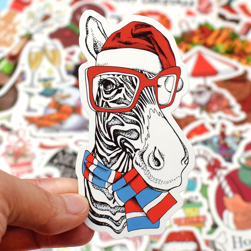 Cute Christmas Stickers and Decals for Cars Motorcycle Water Bottle Laptop Macbook Suitcase 50 Pcs Vinyl Stickers Pack