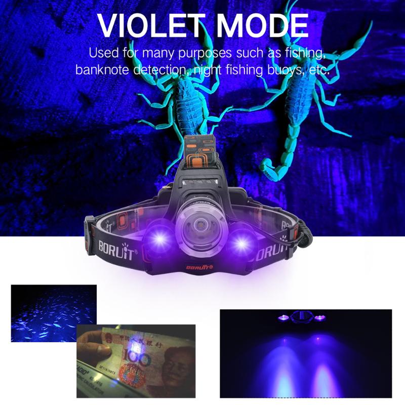2000LM 3LED T6 XPE Headlamp UV Light Outdoor Headlight Waterproof USB Head Lamp Torches Lantern For Hunting
2000LM 3LED T6 XPE Headlamp UV Light Outdoor Headlight Waterproof USB Head Lamp Torches Lantern For Hunting