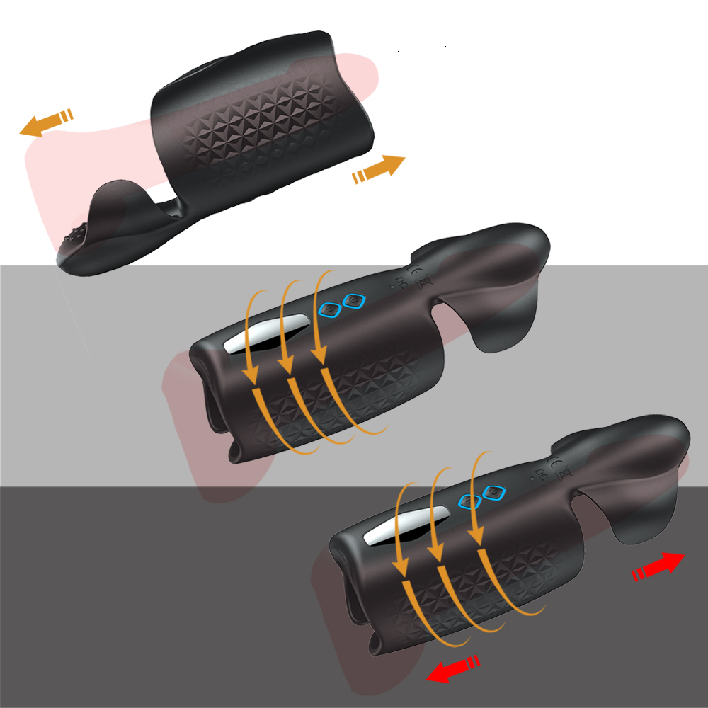 Blowjob Male Masturbator Penis Sex Toy for Men Electric Pulse Vibrator Penis Endurance Delay Lasting Trainer Masturbation Cup Y191011