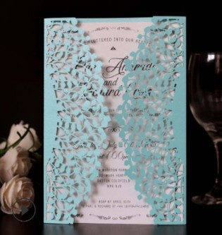 Laser Cut Tree Inviting Card Paper Party Event Supplies Decoration Romantic Wedding Invitation With 21 colors