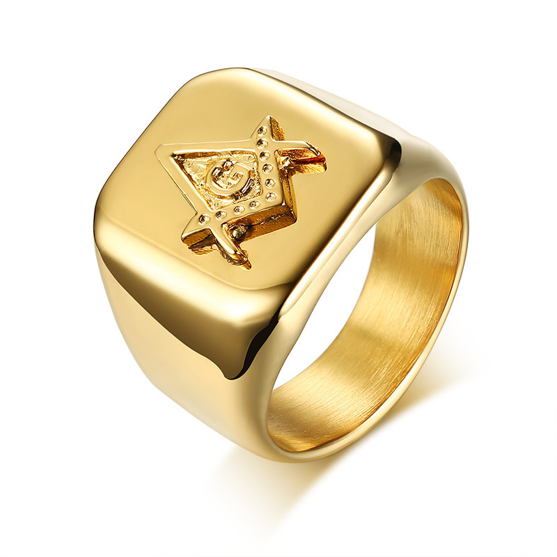 High polished 316 stainless steel ring 18k gold plating men's freemason items masonic regalia rings jewelry wholesale
High polished 316 stainless steel ring 18k gold plating men's freemason items masonic regalia rings jewelry wholesale