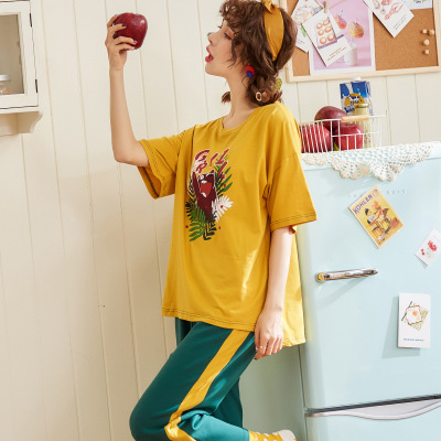 Women Clothes for Summer Pajamas Sets O-Neck Sleepwear Lovely 2019 Pijamas Mujer Short Sleeve Cotton Sexy Pyjamas Female
Women Clothes for Summer Pajamas Sets O-Neck Sleepwear Lovely 2019 Pijamas Mujer Short Sleeve Cotton Sexy Pyjamas Female