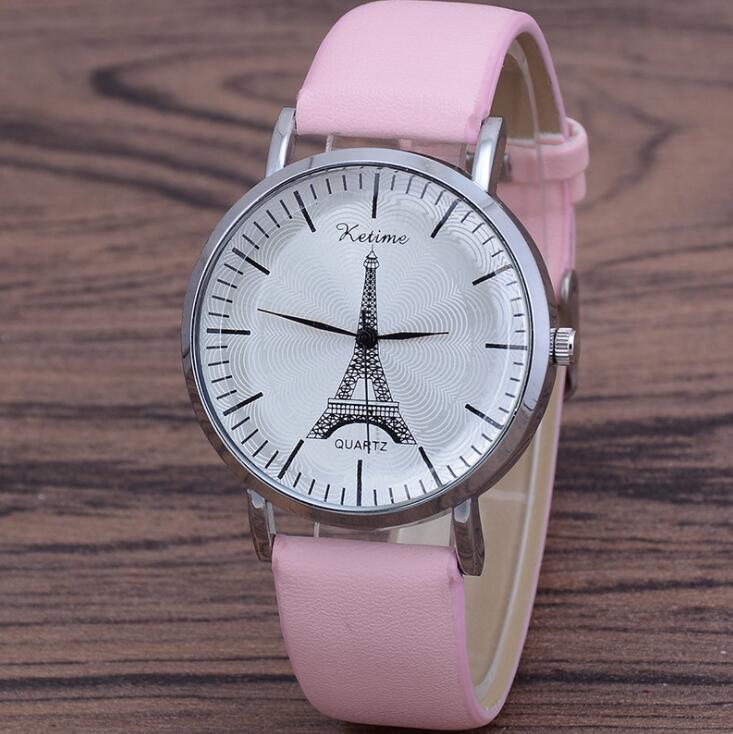 Retro Dial Watches Women Men Simple Eiffel Tower Design Leather Band Analog Quartz Wrist Watch For gift, Leave a message about color
Retro Dial Watches Women Men Simple Eiffel Tower Design Leather Band Analog Quartz Wrist Watch For gift, Leave a message about color