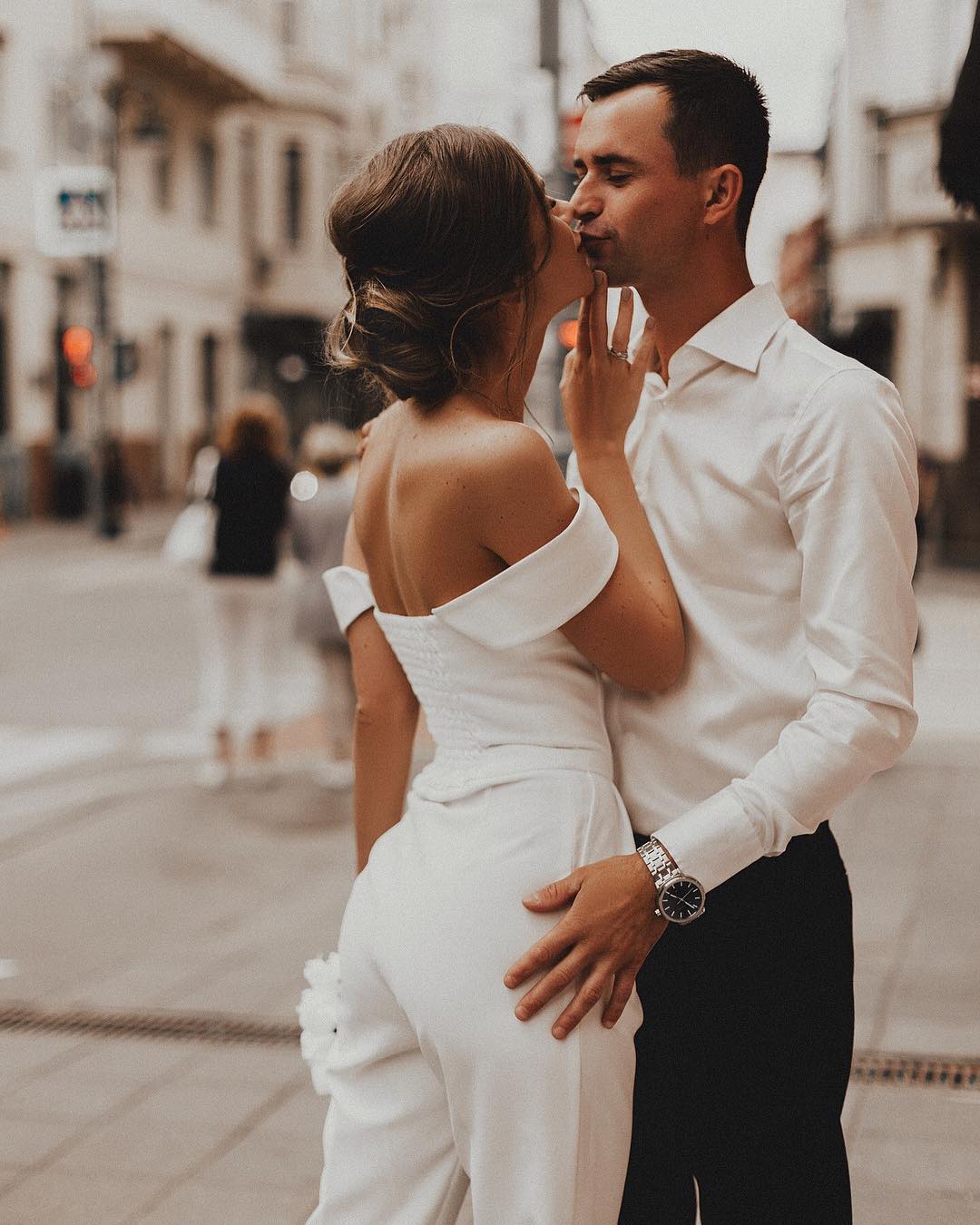 beach off shoulder wedding dresses jumpsuits satin pants custom bridal gowns plus size party dress robe de marie
