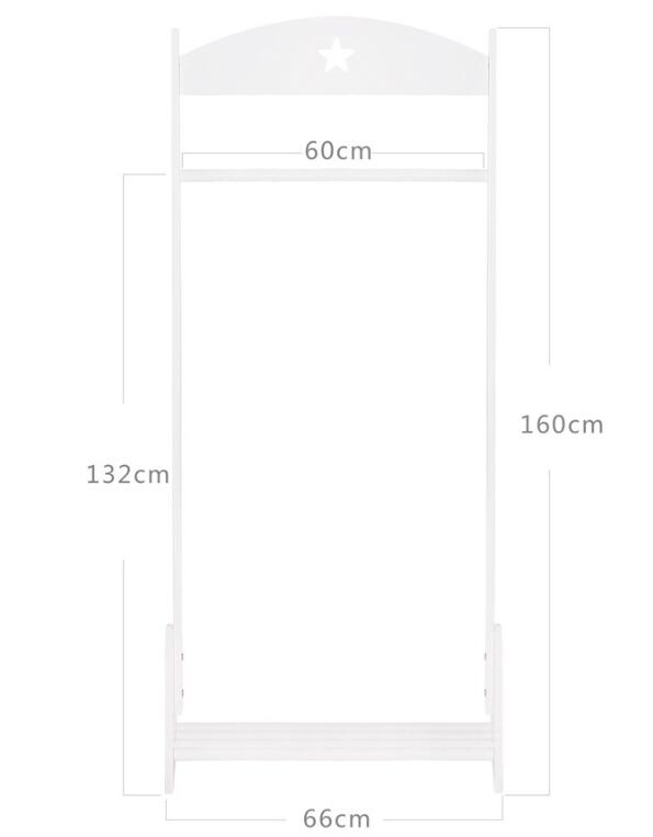 Nordic style Children Cabinets decoration solid wood landing star hanger children's clothing rack mother and baby shop shooting props