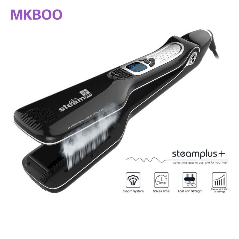 Hair Straightener Iron Flat Professional Steampod Electric Steam1