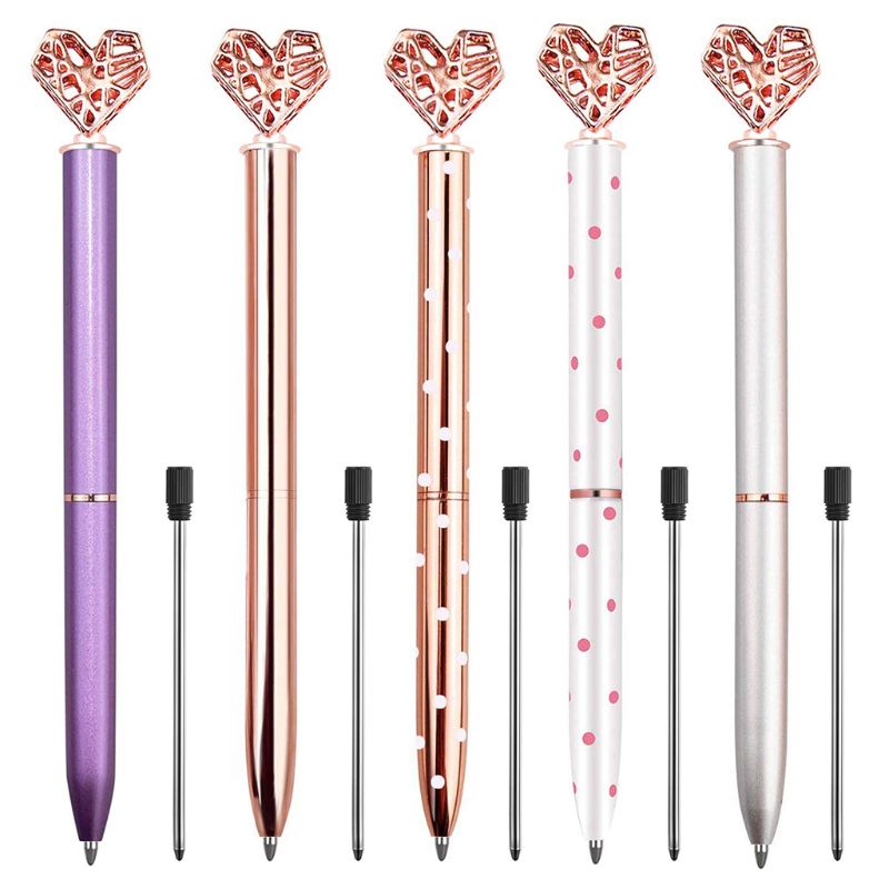 5Pcs Big Crystal Diamond Pen Heart Shaped Pen Blingbling Metal Ballpoint School Office Stationary, Yellow
5Pcs Big Crystal Diamond Pen Heart Shaped Pen Blingbling Metal Ballpoint School Office Stationary, Yellow