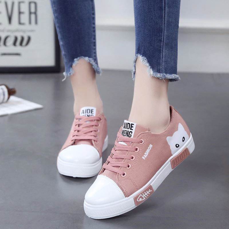 Hot Sale-toon Canvas Shoes 2018 New Summer White Lace Up Student Board Shoes Ladies Casual Shoes Female Sneakers LDW907, Black
Hot Sale-toon Canvas Shoes 2018 New Summer White Lace Up Student Board Shoes Ladies Casual Shoes Female Sneakers LDW907, Black