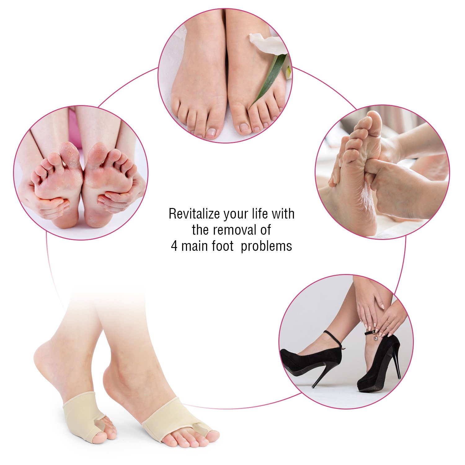 Bunion Corrector Protector Sleeves Kit Foot Treatment for Cure Pain in Big Joint Tailors Hallux Valgus Hammer Separators Spacers - view 4
