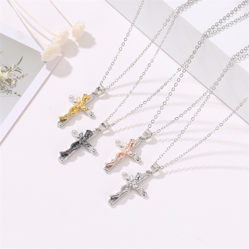 Jesus Cross Pendant Necklace Alloy Collar Choker Necklace Long Chain Religious Necklaces
Jesus Cross Pendant Necklace Alloy Collar Choker Necklace Long Chain Religious Necklaces