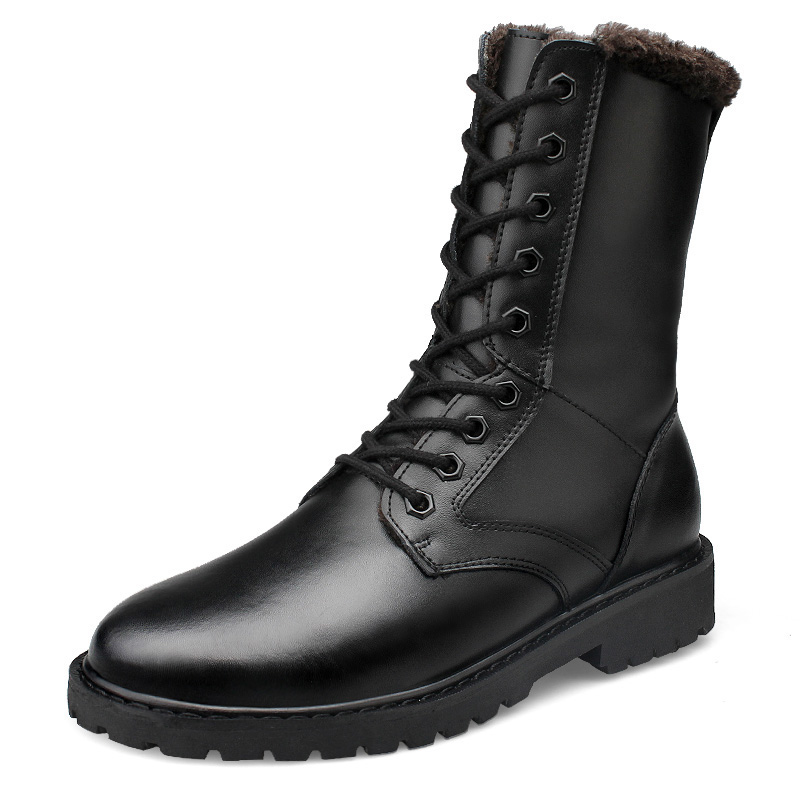 Genuine Leather Men Boots Winter With Fur Warm Boots Fashion Men Shoes Rubber Army Boots Men Footwear, Black
Genuine Leather Men Boots Winter With Fur Warm Boots Fashion Men Shoes Rubber Army Boots Men Footwear, Black