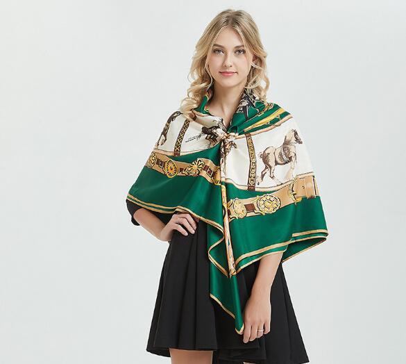 Silk scarf women's broadcloth European printed Stoles Stoles square bandana women's headscarf 130CM*
Silk scarf women's broadcloth European printed Stoles Stoles square bandana women's headscarf 130CM*